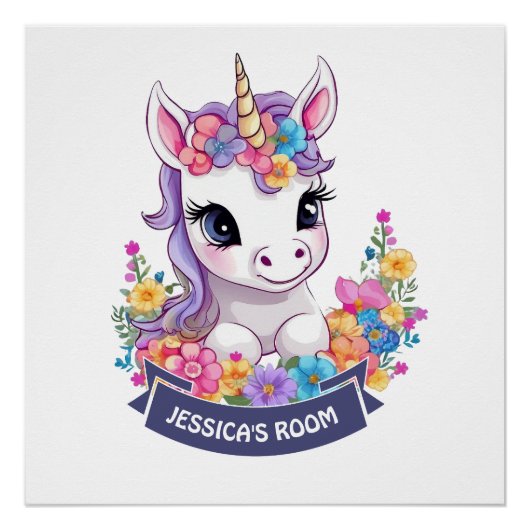 Sweet Magical Baby Unicorn Poster (Vorderseite)