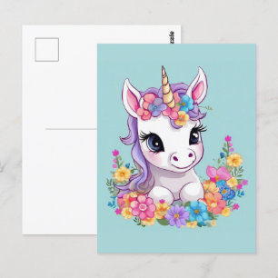 Sweet Magical Baby Unicorn Postkarte