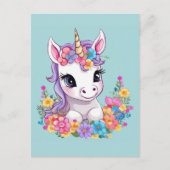 Sweet Magical Baby Unicorn Postkarte (Vorderseite)