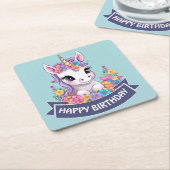 Sweet Magical Baby Unicorn Rechteckiger Pappuntersetzer (angewinkelt)