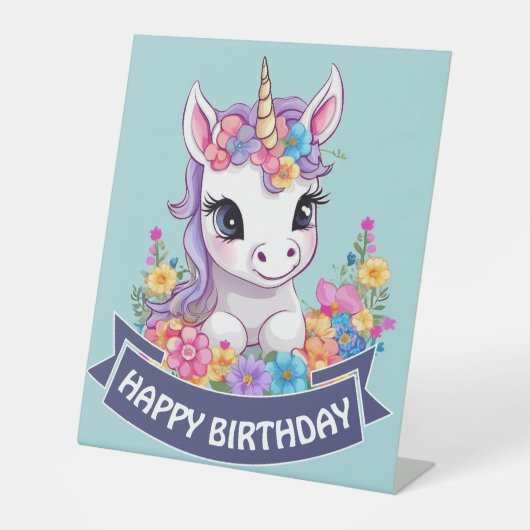 Sweet Magical Baby Unicorn Sockelschild (Vorderseite)