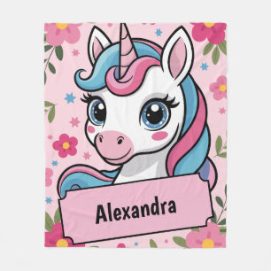 Sweet Magical Unicorn Design Personalisiert Girl Fleecedecke