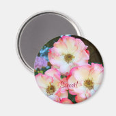Sweet! Magnet spendet Rose Rot Rosa Rose (Vorderseite/Rückseite)