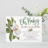 Sweet Magnolia Bayou Baby Dusche Einladung (Stehend Vorderseite)