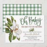 Sweet Magnolia Bayou Baby Dusche Einladung