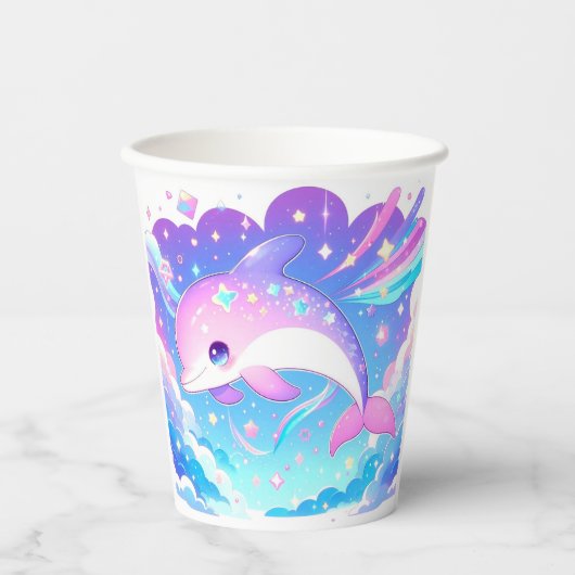 Sweet Majestic Dolphin Baby Dusche Pappbecher (Vorderseite)
