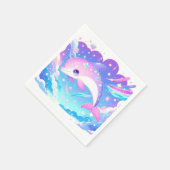 Sweet Majestic Dolphin Baby Dusche Serviette (Ecke)