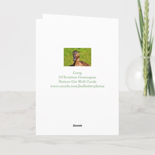 Sweet Mallard Duck wird gut Karte (Rückseite)