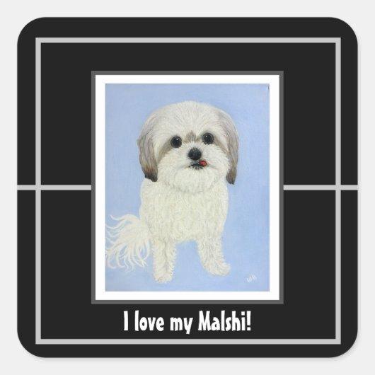 Sweet Malshi Square Sticker (Vorderseite)