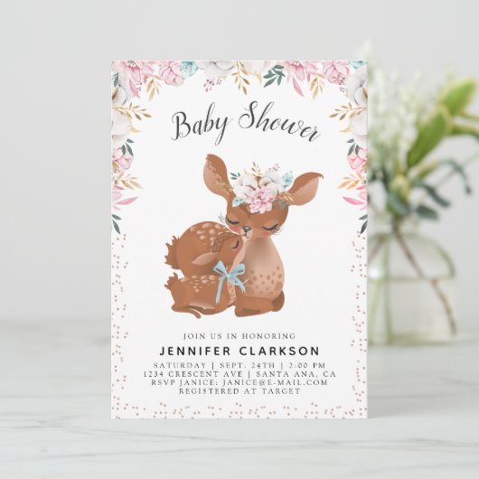 Sweet Mama & Baby Dealer Begrüßungsbaby Einladung (Stehend Vorderseite)