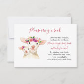 Sweet Mama und Baby Lamb Babydusche Buchkarte Einladung (Vorderseite)
