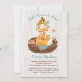 Sweet mamma fox & baby fox Baby Dusche Einladungen (Vorderseite)