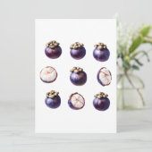 Sweet Mangosteen Tropical Fruit Einladung (Stehend Vorderseite)