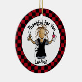 Sweet Manicurist Gift - Niedlich Danke, Nail Tech Keramik Ornament (Rechts)