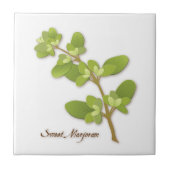 Sweet Marjoram Herb Keramik Tile Fliese (Vorderseite)