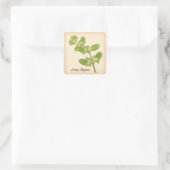Sweet Marjoram Herb Square Sticker (Tasche)