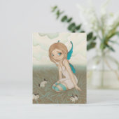 Sweet Meadows - Fairy jackalope Postcard Postkarte (Stehend Vorderseite)