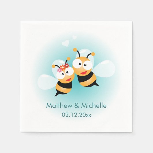 Sweet Meant to be Niedlich Wedding Party Serviette (Vorderseite)