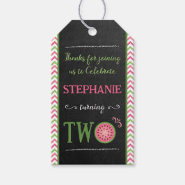 Sweet Melon 2nd Birthday Thank You Favor Tag Geschenkanhänger