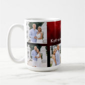 Sweet Memory Couple Photo and Editable Name Custom Kaffeetasse (Links)