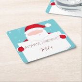 Sweet Merry Christmas Santa Claus Rechteckiger Pappuntersetzer (angewinkelt)