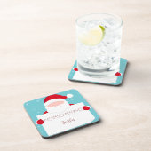 Sweet Merry Christmas Santa Claus Square Paper Coa Getränkeuntersetzer (Rechte Seite)