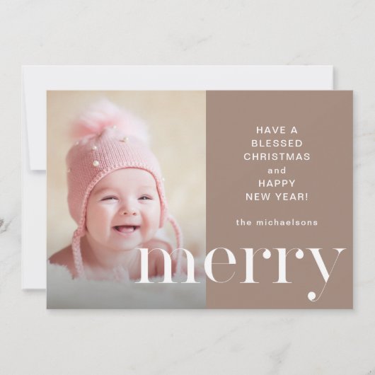 Sweet Merry Holiday Print mit Foto Weihnachten (Vorderseite)
