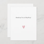 Sweet Message Big Hug Support Quote Card (Vorne/Hinten)