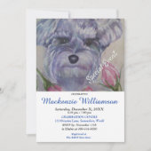 SWEET MINI SCHNAUZER PUPPY WISHES HAPPY BIRTHDAY EINLADUNG (Vorderseite)