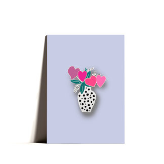 Sweet Minimal Heart Bouquet Valentine's Card Feiertagskarte