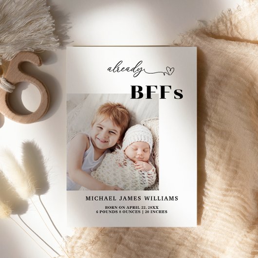 Sweet Minimalistisch Bereits Beste Freundinnen Bab Ankündigung