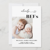 Sweet Minimalistisch Bereits Beste Freundinnen Bab Ankündigung (Vorderseite)