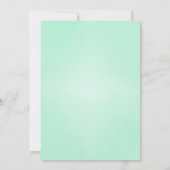 Sweet Mint Green Poster Art Einladung zur Hochzeit (Rückseite)