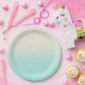 Sweet Mint & Ivory Gradient Ombre Pappteller (Party)