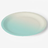 Sweet Mint & Ivory Gradient Ombre Pappteller (Schrägansicht)