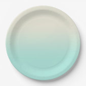 Sweet Mint & Ivory Gradient Ombre Pappteller (Vorderseite)