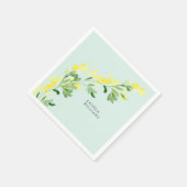 Sweet Mint Yellow Wildblumen Kinderdusche nach Maß Serviette (Ecke)