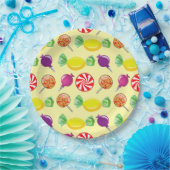 Sweet Mix Candy Muster gelb Pappteller (Party)