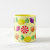 Sweet Mix Candy Muster gelb Zweifarbige Tasse (Mittel)