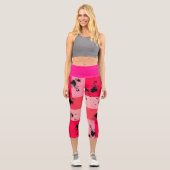 Sweet Modern candy abstract art Capri Leggings (Vorderseite)