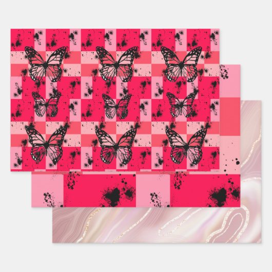 Sweet Modern candy abstract art Geschenkpapier Set (Set)