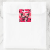 Sweet Modern candy abstract art Quadratischer Aufkleber (Tasche)