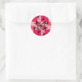 Sweet Modern candy abstract art Runder Aufkleber (Tasche)