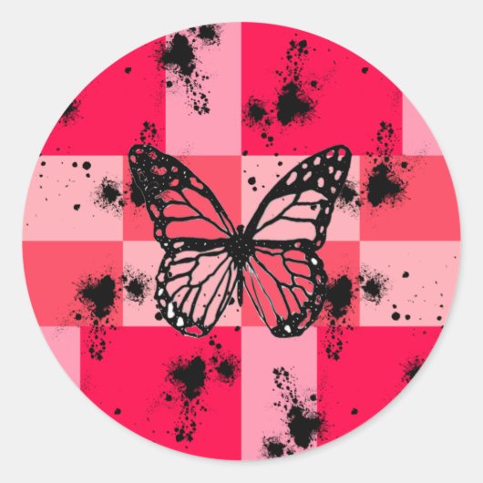 Sweet Modern candy abstract art Runder Aufkleber (Vorderseite)