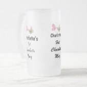 Sweet Modern Individuelle Name Script Hot Chocolat Mattglas Bierglas (Vorderseite Links)