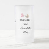 Sweet Modern Individuelle Name Script Hot Chocolat Mattglas Bierglas (Mittel)
