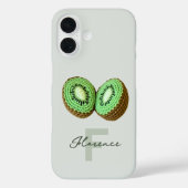 Sweet Modern Minimal Green Crochet Kiwi Name Case-Mate iPhone Hülle (Rückseite)