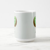 Sweet Modern Minimal Green Crochet Kiwi Name Kaffeetasse (Mittel)