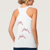 Sweet Modern Retro Valentine's Day RED Bows Tank Top (Rückseite)