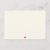 Sweet Modern Script Coquette Bow Registry Begleitkarte (Rückseite)